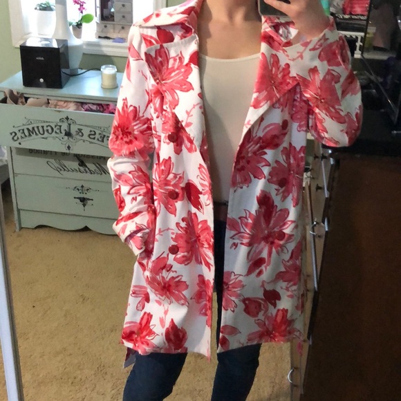 Jessica floral print trench coat - Picture 1 of 5